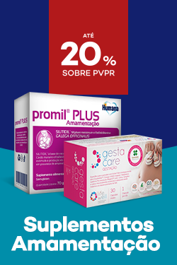 Produtos de suplementação para amamentação com destaque promocional de até 20% sobre preço de Venda ao Público Recomendado